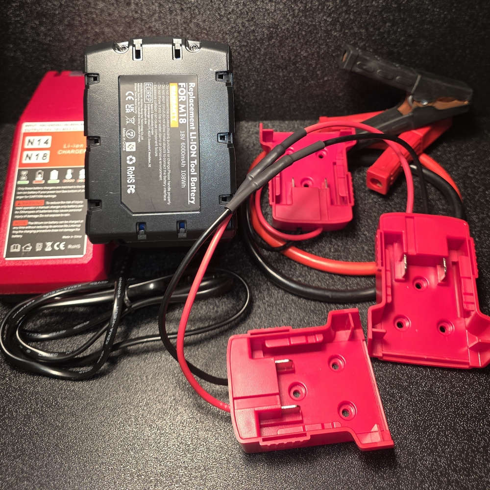 Expert Kit.  "Milw Red" Jump Starter, Battery Reviver, Li-ion Battery, + More++